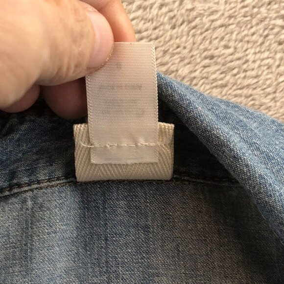 Canyon River Blues Womens Denim Tunic Shirt Small Long Sleeve Button Front Y2K - Picture 8 of 11